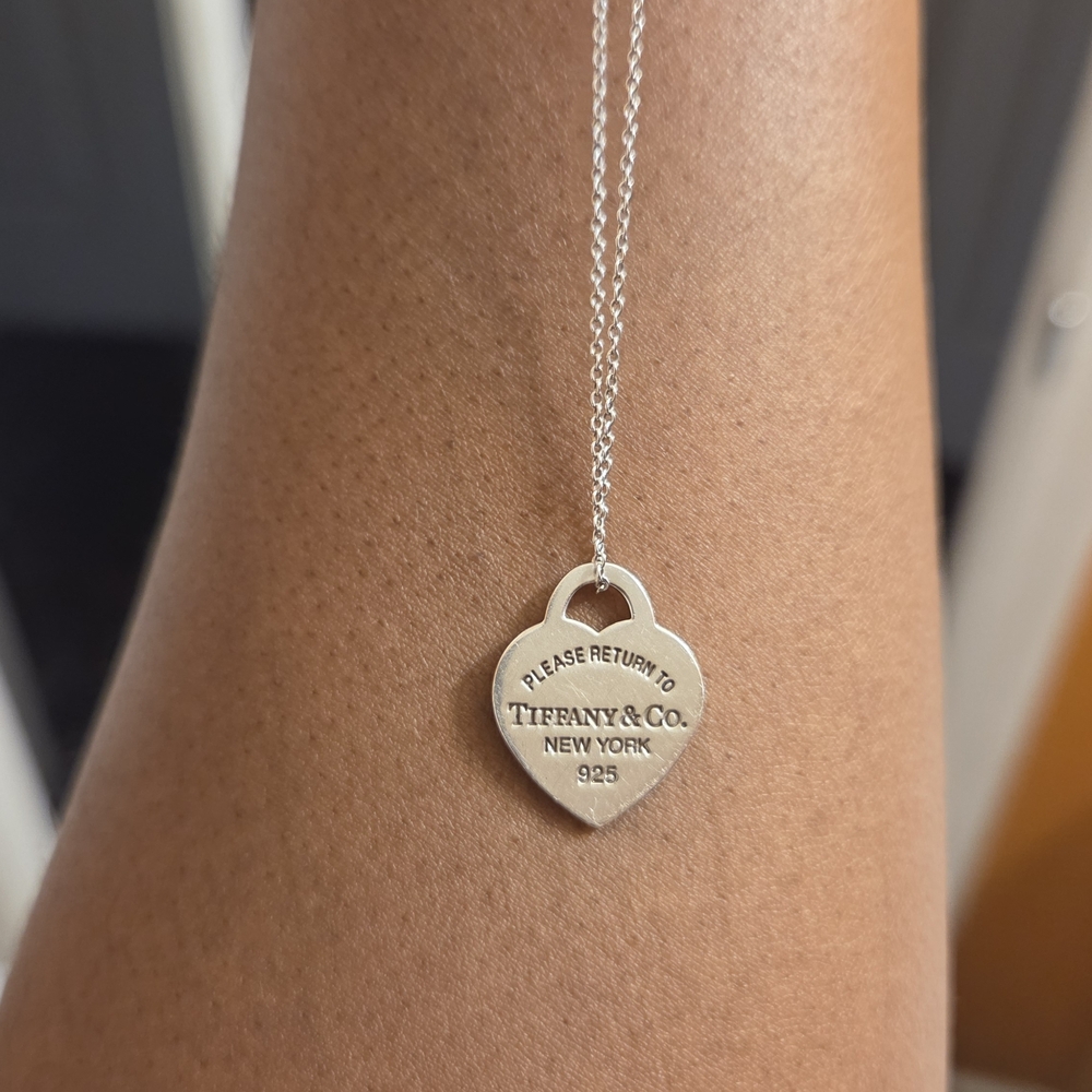 Tiffany & Co. Authentic Silver Heart Tag Necklace